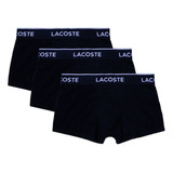 Boxer Algodon Lacoste Pack X3 Court Sous Vetement Azul