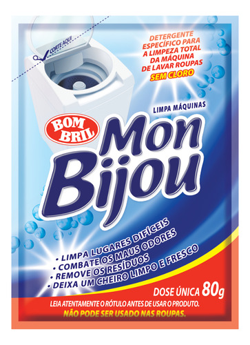 Detergente Pó Limpa Maquina Lava Roupa Mon Bijou Bombril 80g