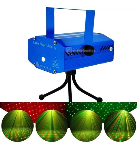 Laser Jogo De Luz Projetor Raios Holográfico Efeitos Strobo