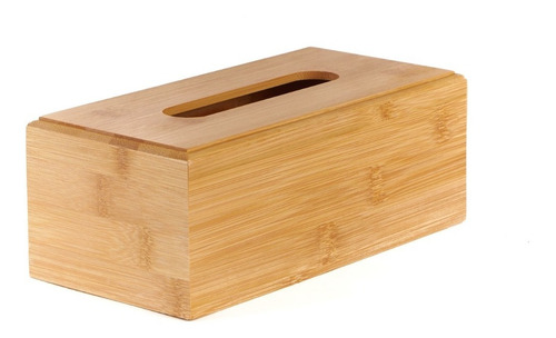 Caja Porta Pañuelos Organizador Bambú