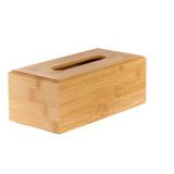 Caja Porta Pañuelos Organizador Bambú