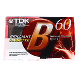 Fita Cassete Virgem 60 Minutos Tdk B60 - Brilliant Cassette