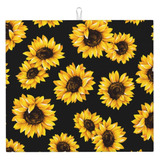 Girasol Escurreplatos Decoración De Cocina 16x18 Pulga...