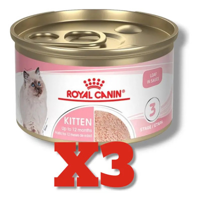 03 Latas Felino Royal Canin Gato Bebé * Kitten * | Envío gratis