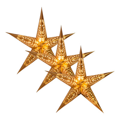 Estrella Colgante Para Iluminar Color Dorada