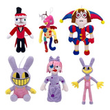 6 Piezas Peluche De Circo Digital, Conejitos.payasos