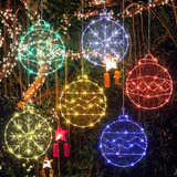 Vihose 6 Piezas Bolas De Navidad Luces De Ventana Bolas De N