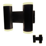 Pack 2 Lamparas Pared Led Muro 28w Doble Cilindro Tricolor