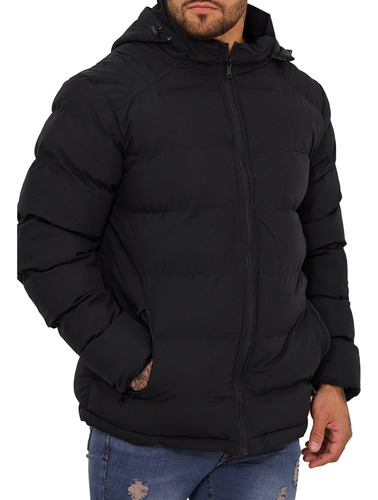 Casaco Masculino Inverno Puffer Sobretudo Forro Pelinho