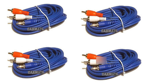 Cable 2 Rca A Miniplug 3.5 St. 1.8 Mts X 4 Unidades Garmath