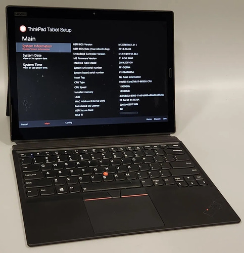 Lenovo Thinkpad X1 Tablet I7-8650u 1.9ghz 16gb Ram 256gb Ssd