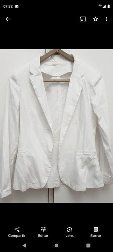 Blazer Zara Jazmín Chebar Color Blanco Talle Xs Impecable! 