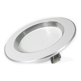 8 Lamparas Led De Empotrar 20w Marco Satin Plafon Bote 12cm Color Marco Blanco Con Satin Luz Calida 3500k