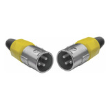 Par De Conector Canon Xlr Plug Macho Varios Colores