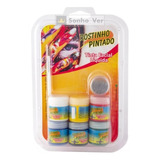 2 Kits Tintas Líquidas  + Pincel+ Gliter Rostinho Pintado 