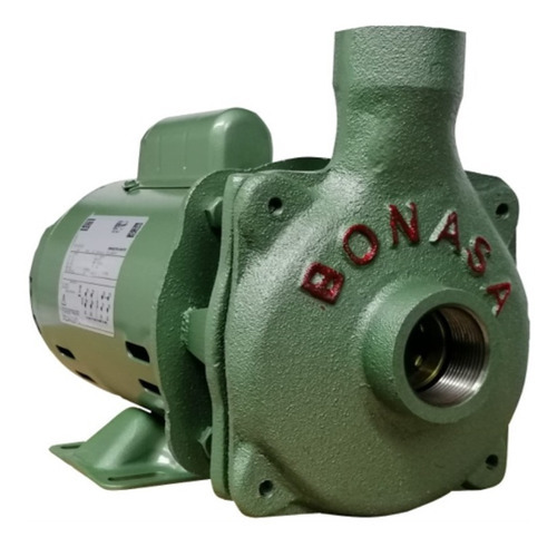 Bomba Centrifuga Bonasa Impulsor De Bronce 1hp 10/60 Ib El03 Color Verde