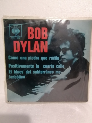 Disco Acetato 45 Rpm  Bob Dylan-- Como Una Piedra Que Rueda 