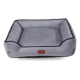 Caminha Pet Para Cachorro Tecido Suede 70 X 70 Macia  Cinza