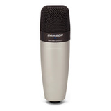 Micrófono Samson C01 Condensador Hipercardioide Color Plateado/negro