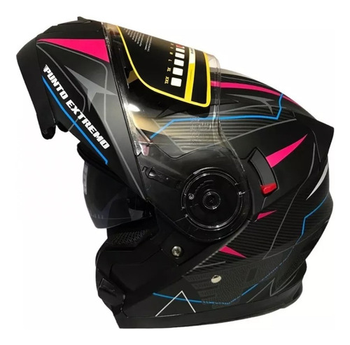 Casco Rebatible Punto Extremo Xr 650 Doble Visor Top Rac Cuo