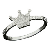 Anillo Plata 925 Cubic Zircon Corona Mpave Garantía Escrita