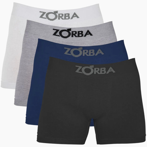 Pacote 4 Cuecas Boxer Algodão Box Masculina Cotton Zorba 