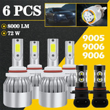 9005 9006 Kit De Bombilla Led Luz Alta/baja Para Toyota