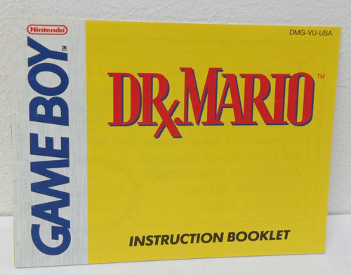 Manual De Juego Dr Mario Gameboy Nintendo