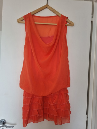 Vestido Verano Color Coral Anaranjado, Divino!!!