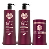 Shampoo + Condicionador + Máscara Quina Rosa 1kg - Haskell