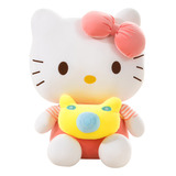 Personaje De Peluche Animado De Hello Kitty Cat Con Cámara Rosa