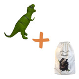 Dinosaurio T. Rex Grande De Goma + Bolsa Guarda Juguete Niño