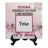 Quadro Em Azulejo Personalizado Sogra Obrigado Com Foto