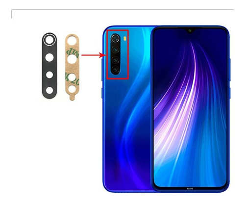 Repuesto Vidrio Lente De Camaras Para Xiaomi Redmi Note 8