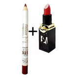 Kit Lapiz Labial Y Delineador De Labios Maquillaje Lip Stick