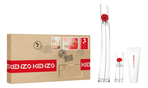 Set Kenzo Flower Edp De 100 Ml, Más Edp De 15 Ml Y Loción De 75 Ml