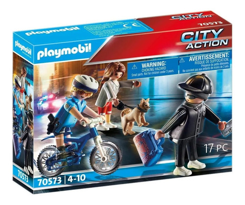 Playmobil® City Policía Bicicleta Con Ladrón Intek 70573