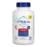 Bayer Citracal Maximum Plus Altamente Soluble, Fácil De Digerir,   Citrato De Calcio Con 1000 Ui De Vitamina D3, Suplemento De Salud Ósea Para Adultos, Comprimidos, 180 Unidades .