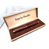 Sheaffer Targa 1034 Rojo Ronce Plumin F En Oro 14k Años 70