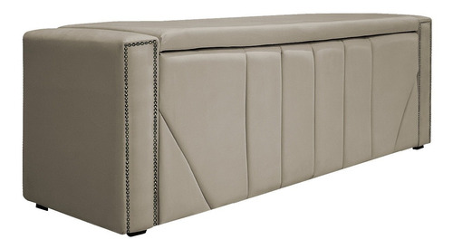 Calçadeira Baú Solteiro Minsk P02 90 Cm Para Cama Box Suede