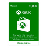 Microsoft Tarjeta Regalo Xbox $1000 Pesos (código Digital)