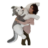 Peluche Husky Lobo Perro De Peluche Suave Gigante 1.5 Metros