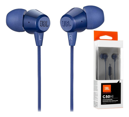 Fone Ouvido In Ear Jbl Original Nota Fiscal Novo Cor Azul M 