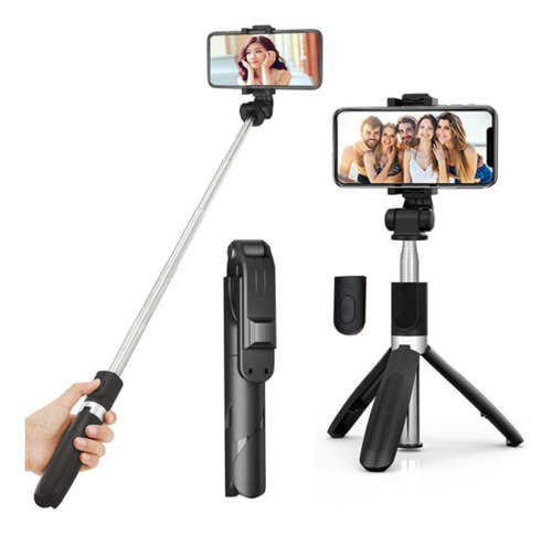 Selfiegram C Led Tripé Bastão 3 Em 1 Retrátil Android iPhone