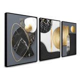 Cuadros Decorativos Economico Moderno Gold Black Abstract