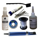 Kit Salva Chip Malha Fluxo Liquido Malha Escova Sugador Sold