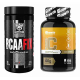 Bcaa Fix 120 Caps Integral + Vitamina C 120 Caps Growth