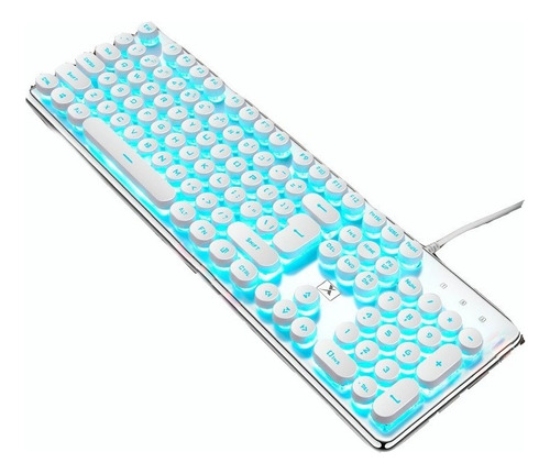 Juego Punk Wind Silencioso Teclado Mecánico Sentir Color Luz