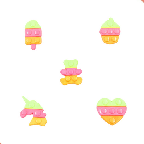 Aplique Pop It Candy Kit Com 45 Sortido Laço Tiara Infantil