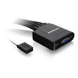 Iogear 4 Puertos Usb Kvm Cable Vga Con Cables Y Remoto, Gcs2